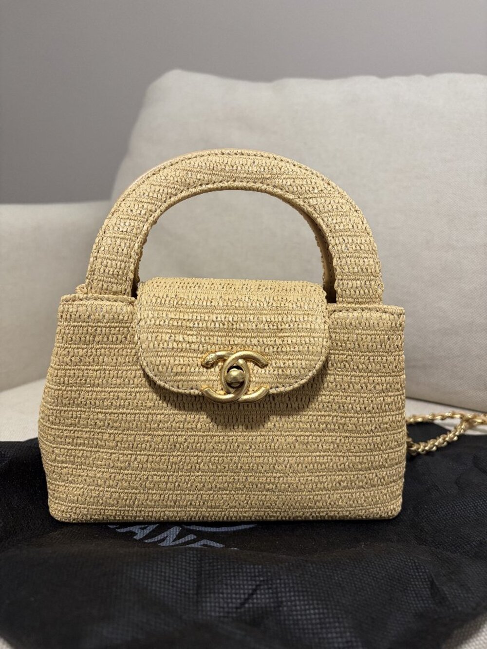 Faux Raffia Fasion Shoulder Bag